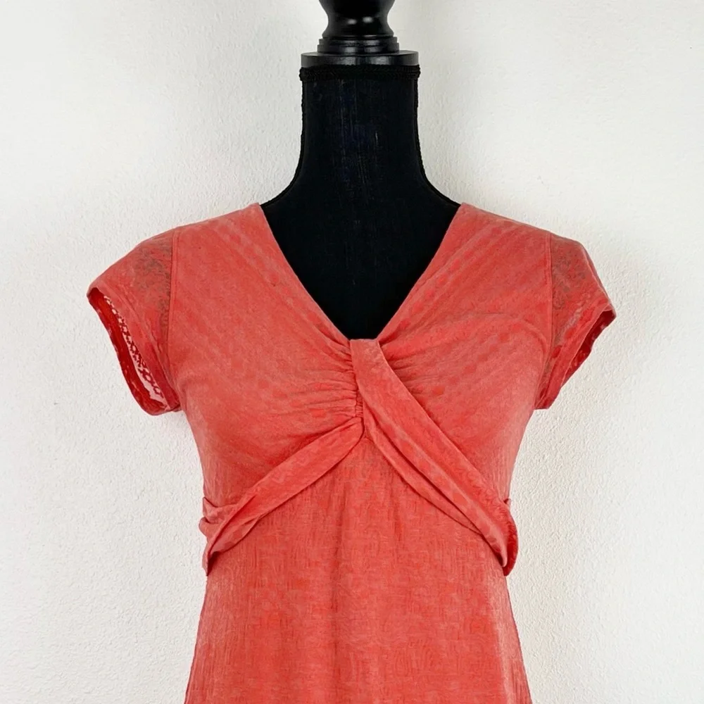 Athleta Dress Womens Cap Sleeve Small Peach Orange Athleisure Small - Picture 2 of 8